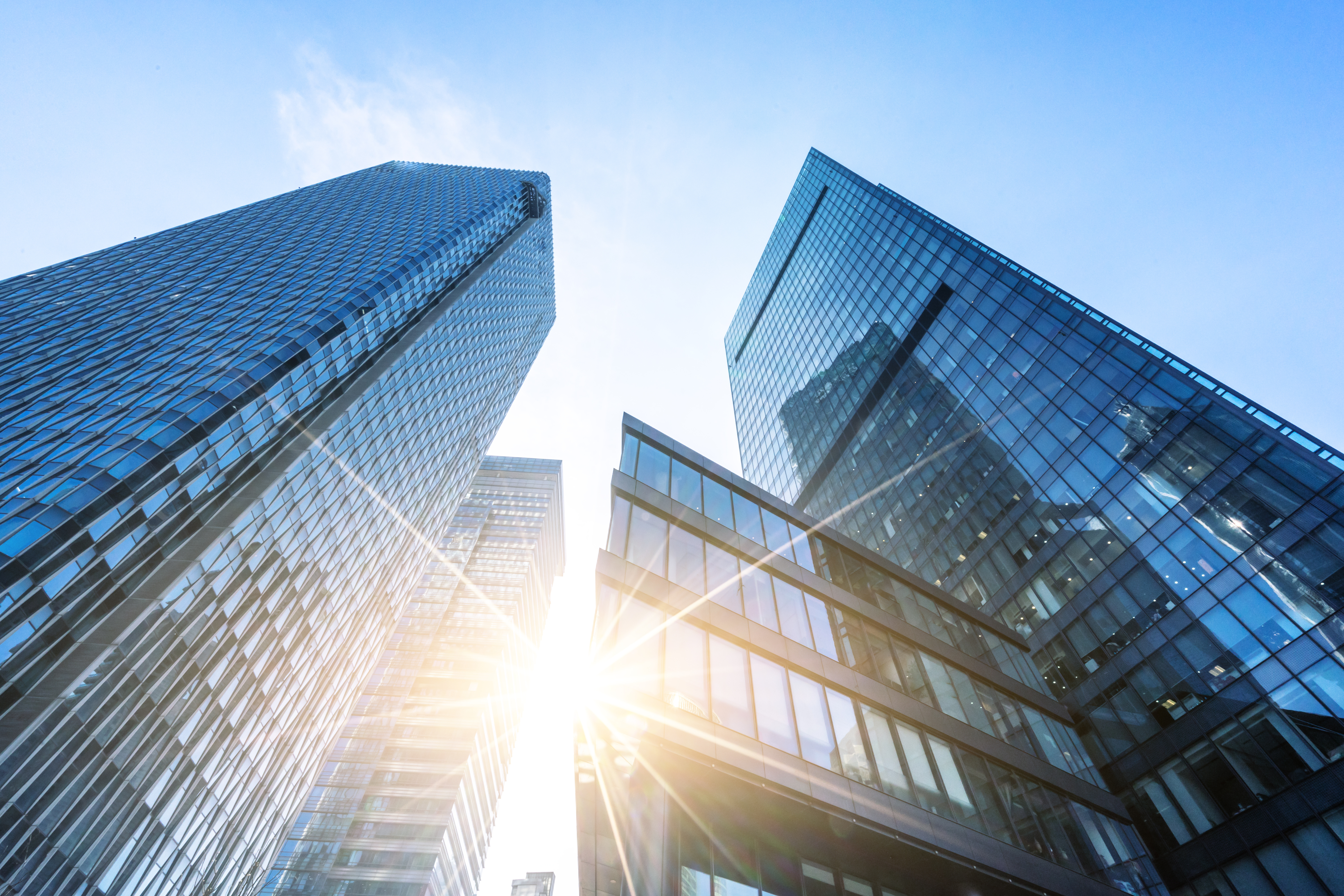 Decorative image of glass buildings