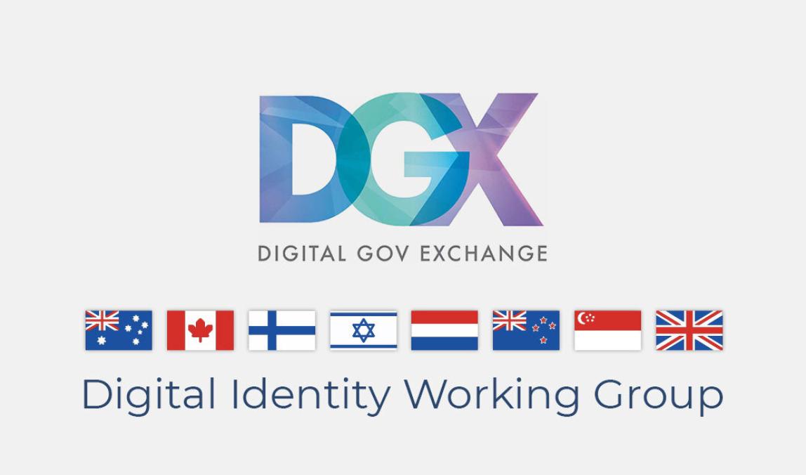 DGX logo with flag of represented countries in the digital identity working group