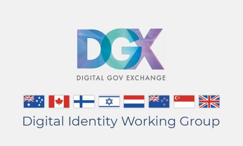 DGX logo with flag of represented countries in the digital identity working group
